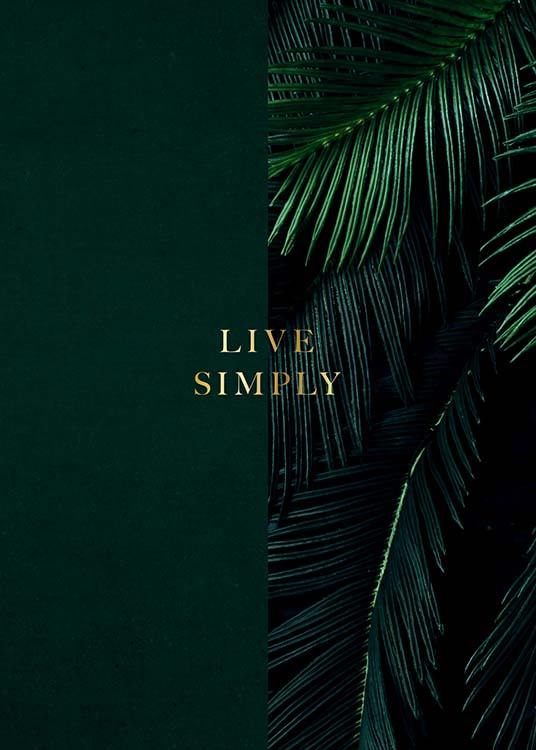 Green Live Simply Poster
