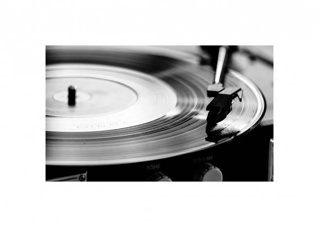 Record Player Poster / Preto e branco em Desenio AB (3323)