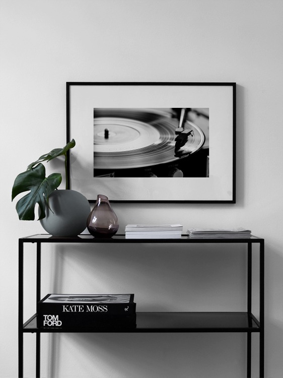 Record Player Poster / Preto e branco em Desenio AB (3323)