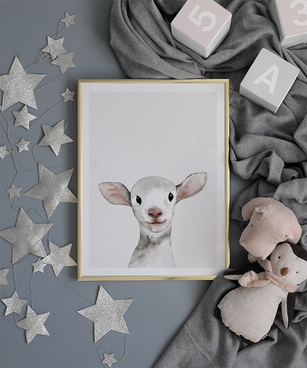 Little Lamb Poster / Ilustrações de animais em Desenio AB (3365)