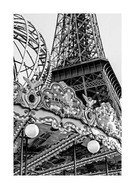 Carousel Et Eiffel Poster