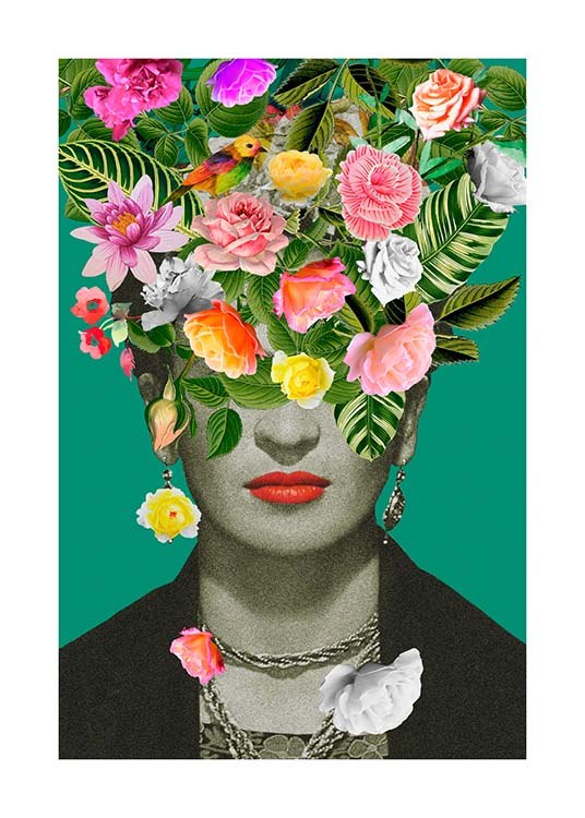 Frida Floral 1 Poster