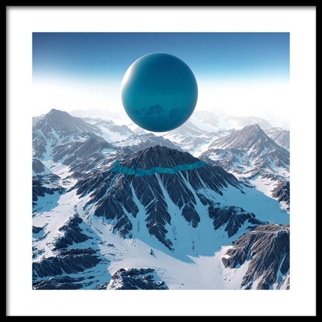 Blue Balloon Cloud Poster / 50x50 cm em Desenio AB (3460)