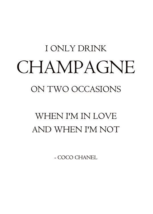 I Only Drink Champagne Poster