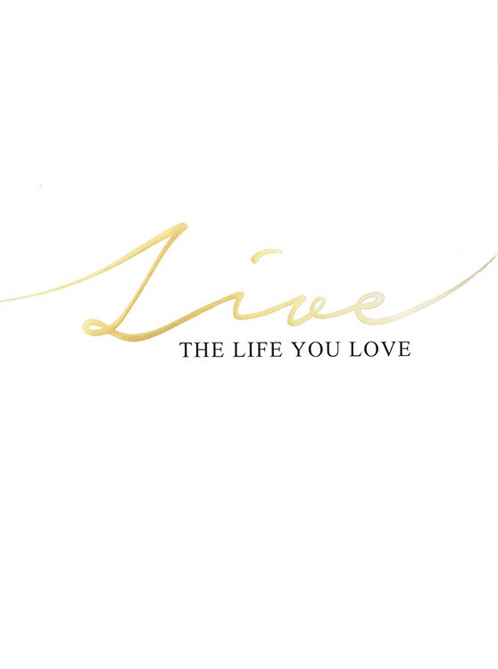 Live Gold Poster