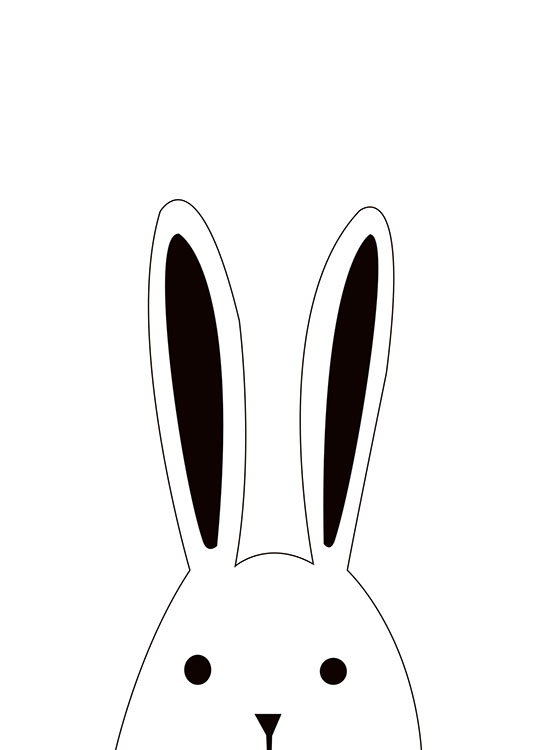 Rabbit Peekaboo Poster 
