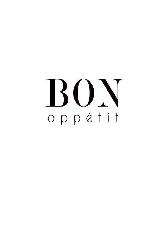 Bon Appetit Text Poster / Tipografia em Desenio AB (7839)