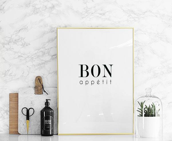Bon Appetit Text Poster / Tipografia em Desenio AB (7839)