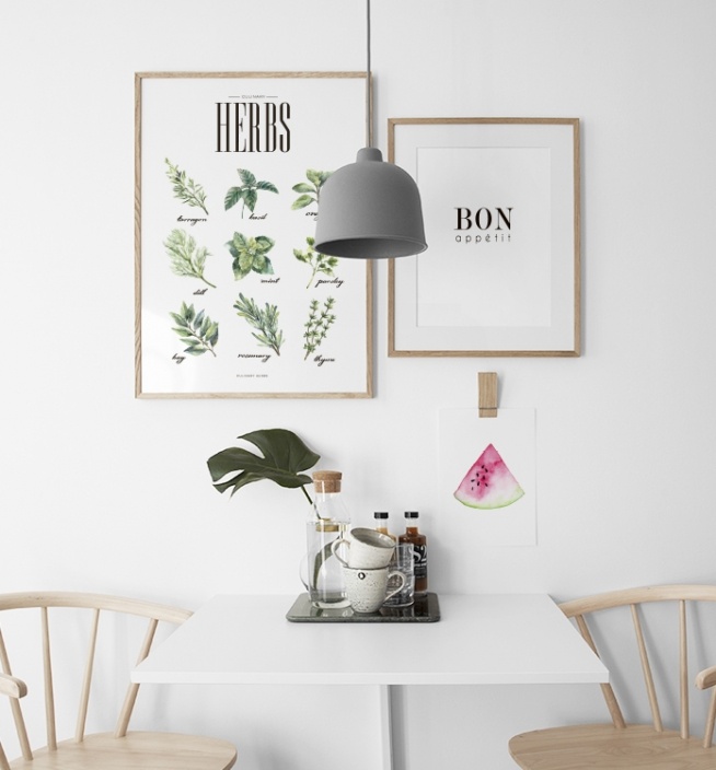 Bon Appetit Text Poster / Tipografia em Desenio AB (7839)