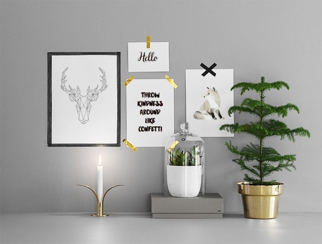 Geometric Deer Poster / Arte para teenagers em Desenio AB (7845)
