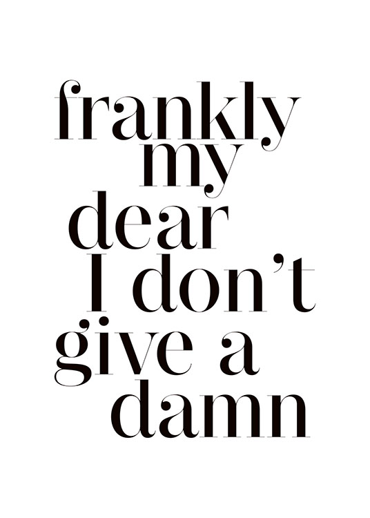 Frankly My Dear Poster 