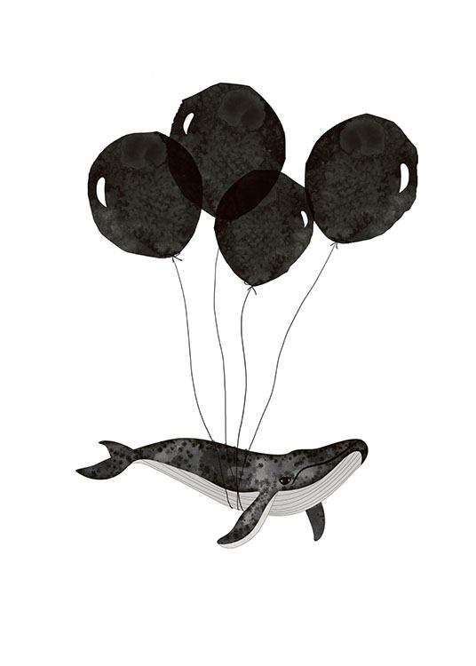 Black Whale Poster