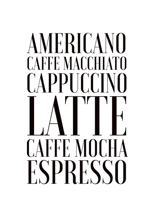 Coffee Poster / Posters com texto em Desenio AB (7897)