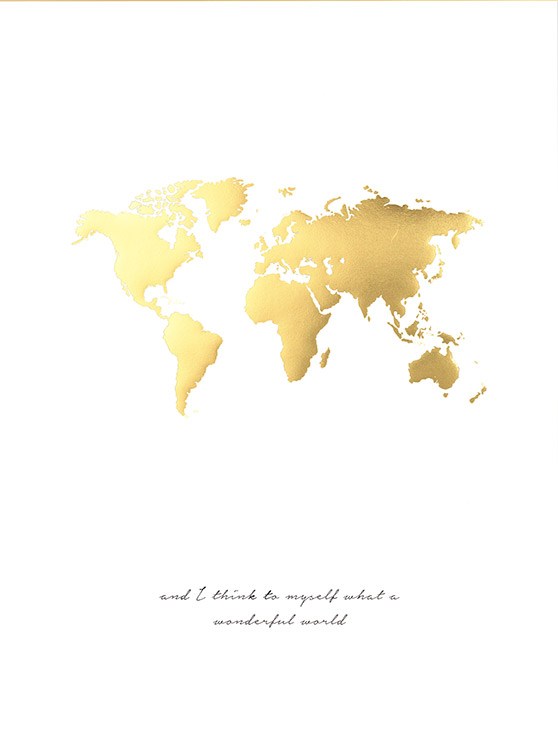 Wonderful World Guld Poster