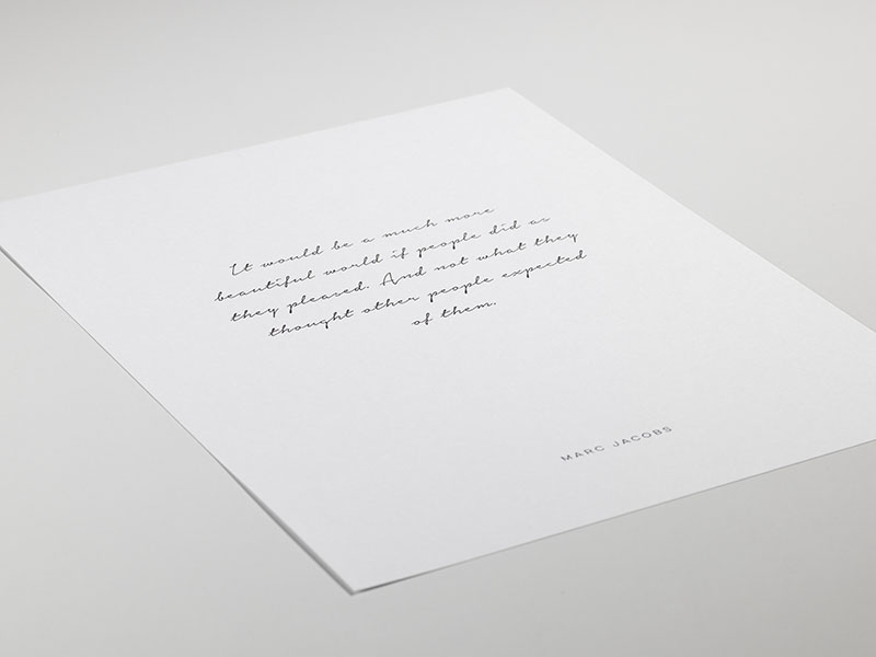 Marc Jacobs Beautiful Poster / Posters com citações em Desenio AB (8244)