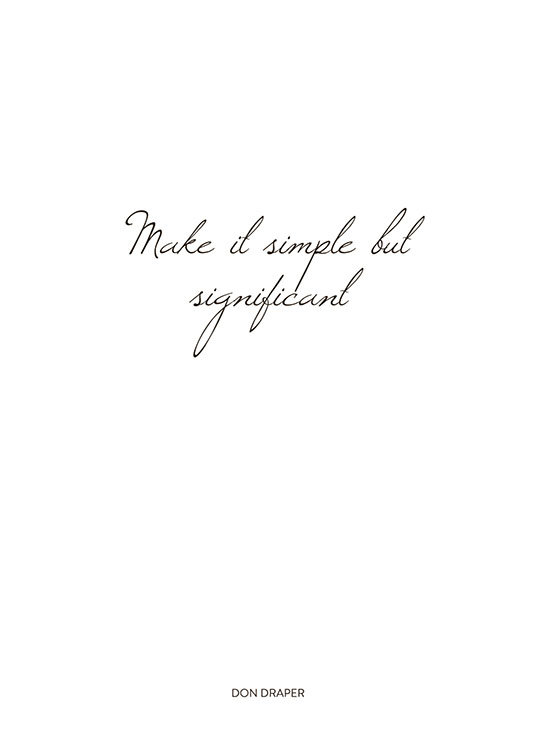 Don Draper Poster / Posters com citações em Desenio AB (8258)