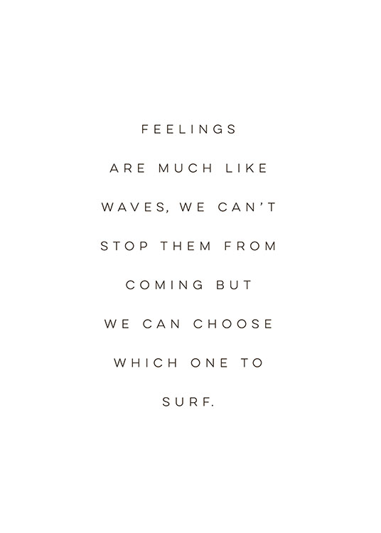Feelings Poster / Posters com citações em Desenio AB (8302)