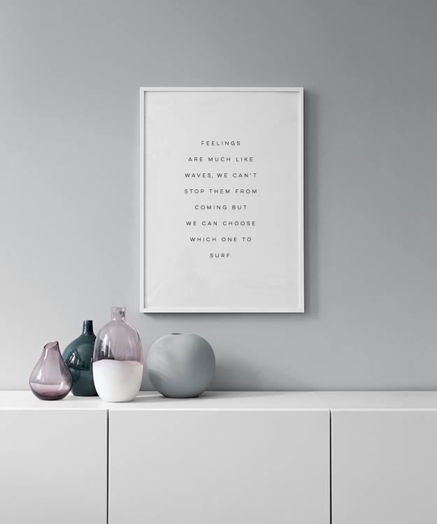 Feelings Poster / Posters com citações em Desenio AB (8302)