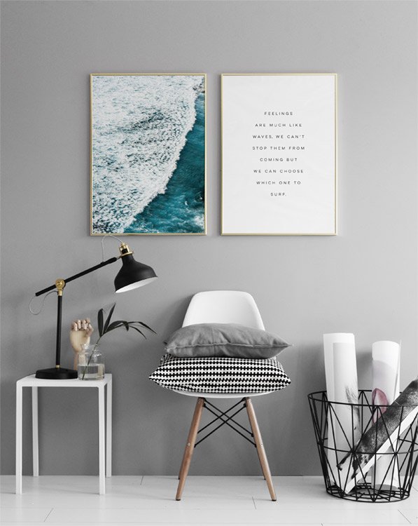 Feelings Poster / Posters com citações em Desenio AB (8302)