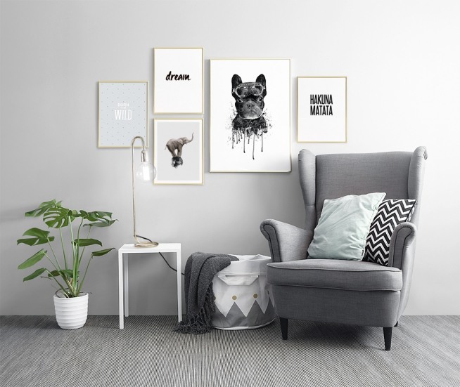 Elephant On Circle Poster / Posters para crianças em Desenio AB (8312)