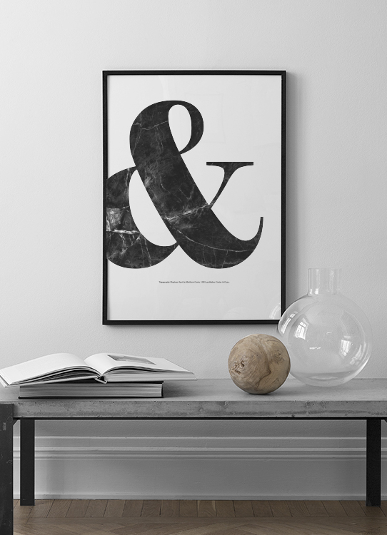 & Black Marble Poster / Tipografia em Desenio AB (8330)