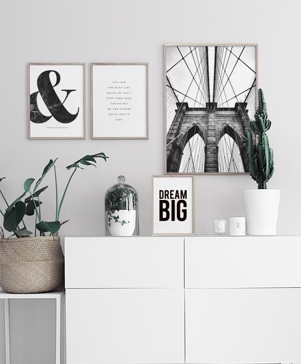 & Black Marble Poster / Tipografia em Desenio AB (8330)