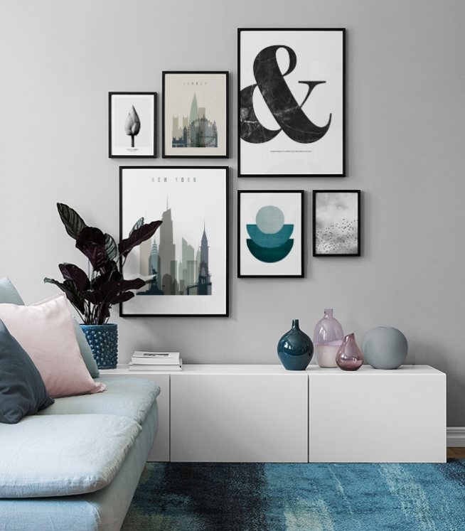 & Black Marble Poster / Tipografia em Desenio AB (8330)