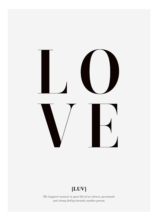 Love Text Poster