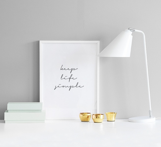 Keep Life Simple Poster / Posters com citações em Desenio AB (8341)