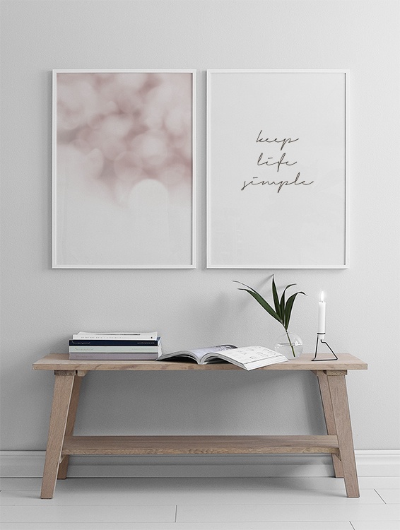 Keep Life Simple Poster / Posters com citações em Desenio AB (8341)