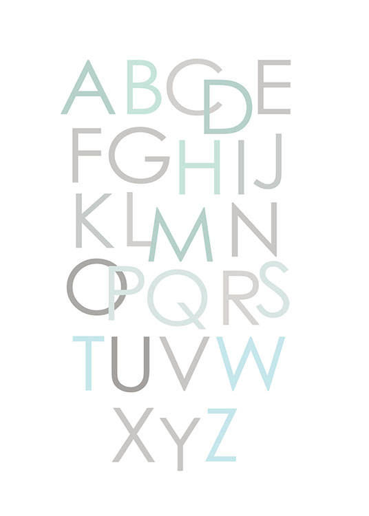 Alphabet Blue Eng Poster