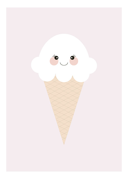 Ice Cream Pink Poster