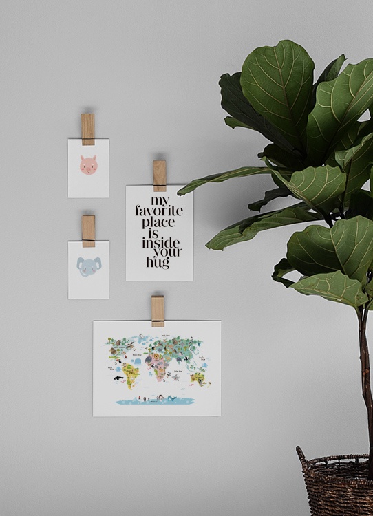 Little Elephant Poster / Bebé em Desenio AB (8472)