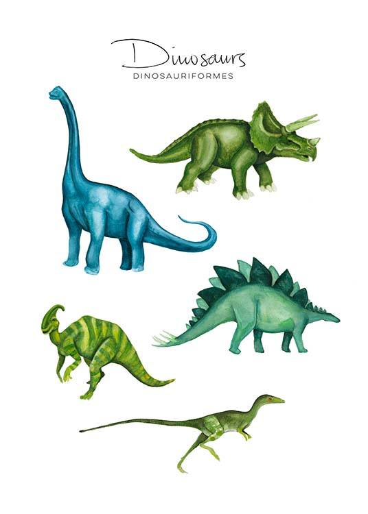 Dinosaurs Poster / Cartazes para crianças em Desenio AB (8990)