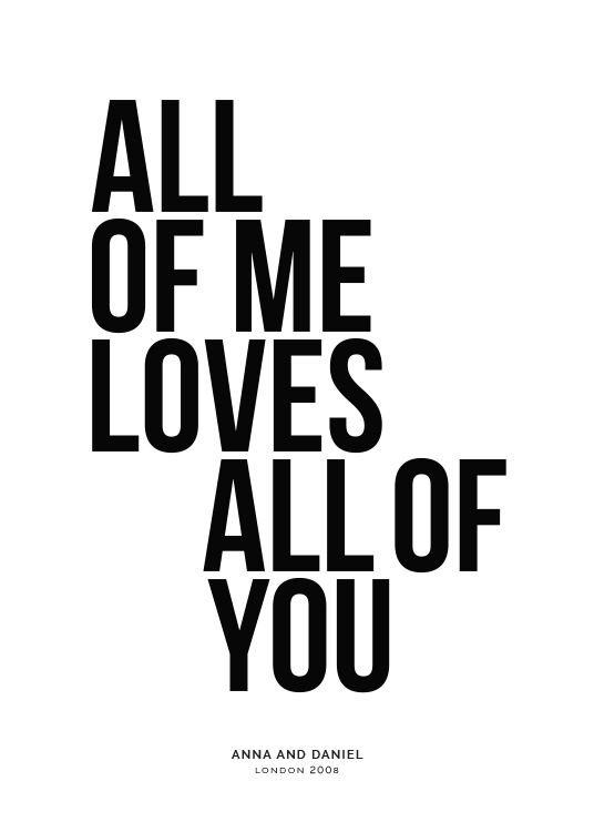 All of Me Personal Poster / Tipografia em Desenio AB (pp0001)