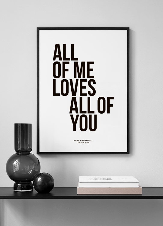 All of Me Personal Poster / Tipografia em Desenio AB (pp0001)