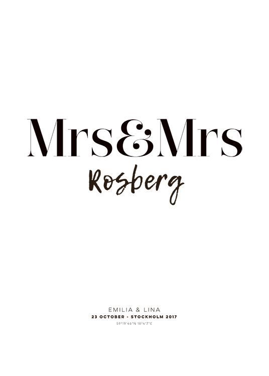 Mrs and Mrs Personal Poster