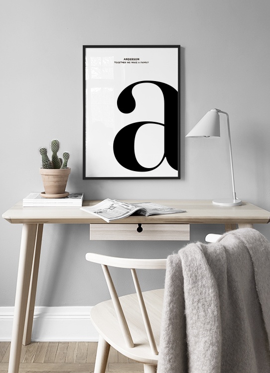 Letter Personal Poster / Tipografia em Desenio AB (pp0024)