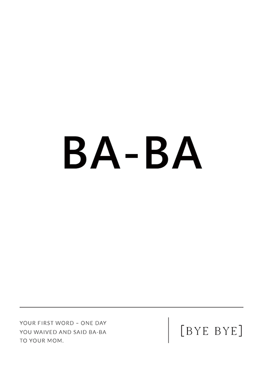 First Words Personal Poster