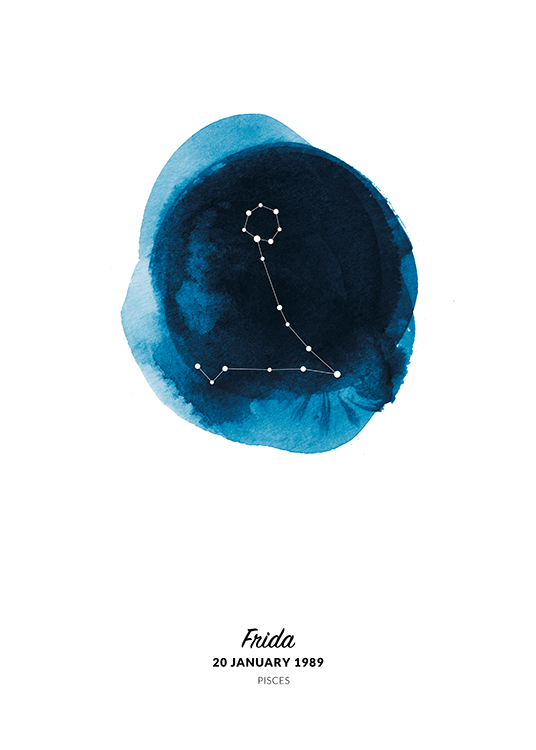 Zodiac Sign Pisces Personal Poster