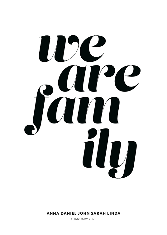 We Are Family Personal Poster