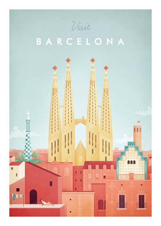 Barcelona Travel Poster