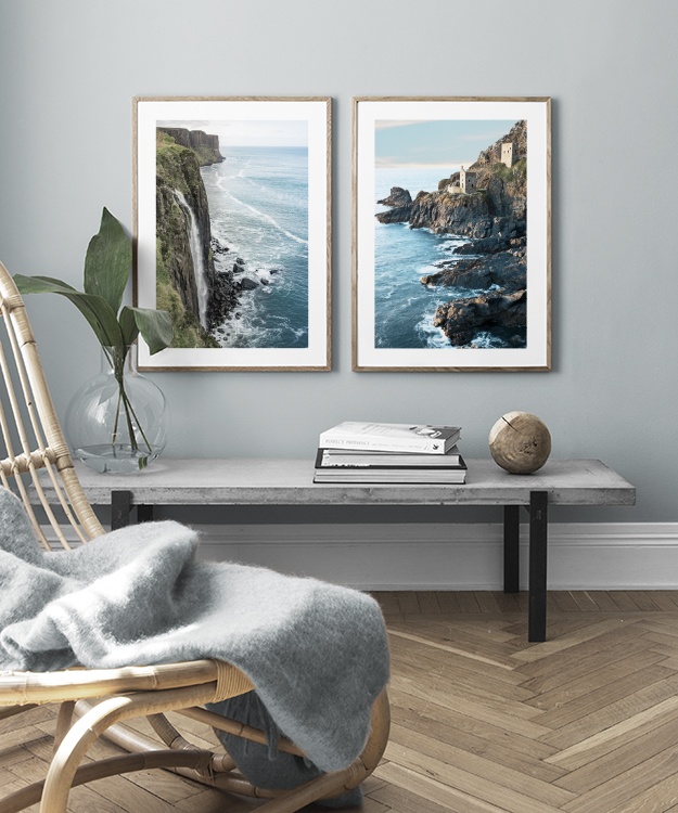 Quadros com fotos da Escócia e Inglaterra
