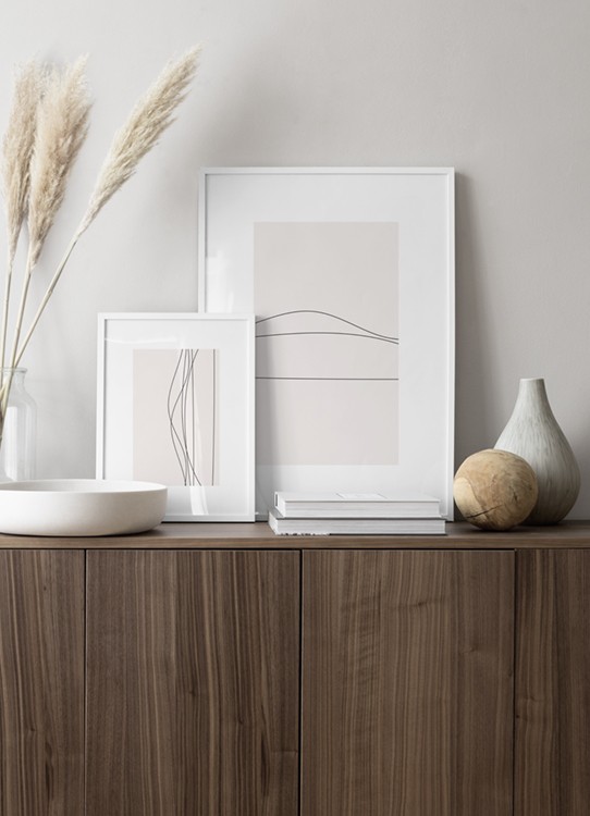 Due quadri con line art minimalistica per camere